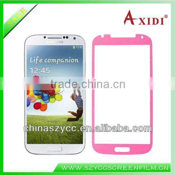 For Samsung S4(I9500) Colourful Good Quality Factory Manufacture Fashion Leather Screen Protector