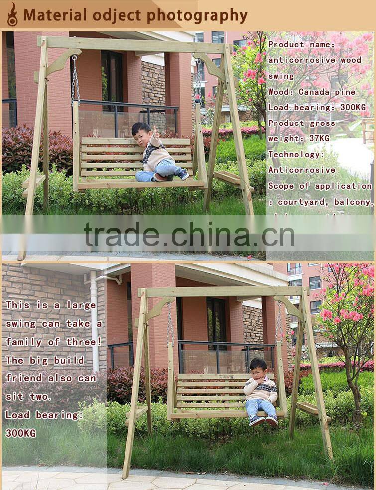 good quality outdoor garden wooden swing chair for garden park