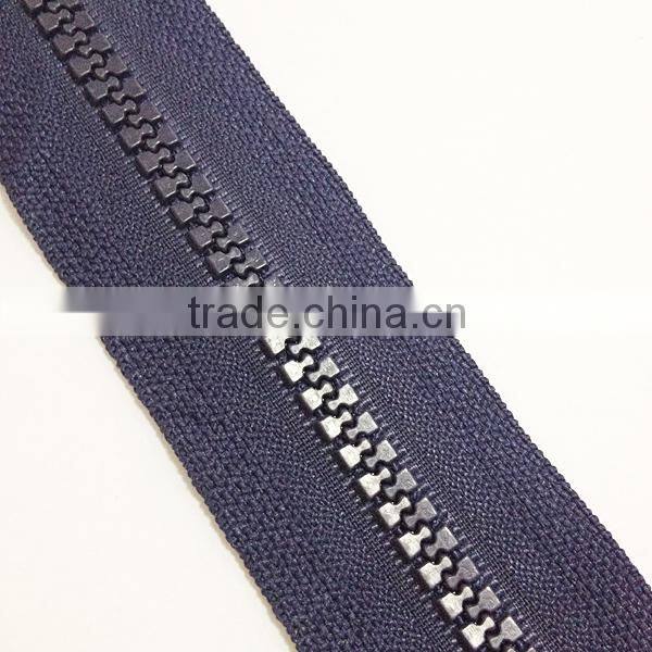 2015 5# plastic zipper o/e with reversible slider zipper for abs plastic