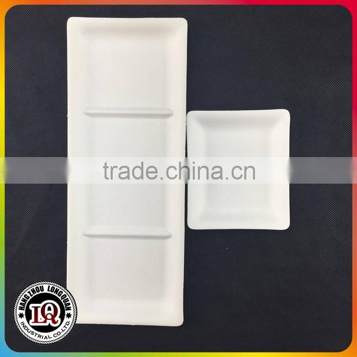 Rectangle Bagasse Food Plate