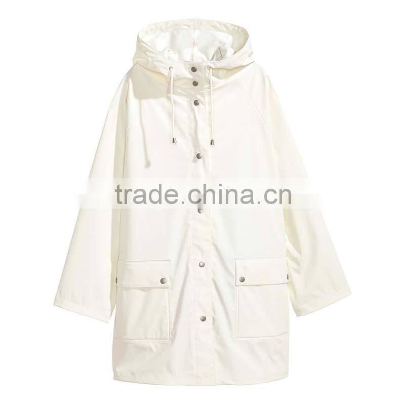 2016 Latest Women Drawstring Hood Raincoat HSC9464