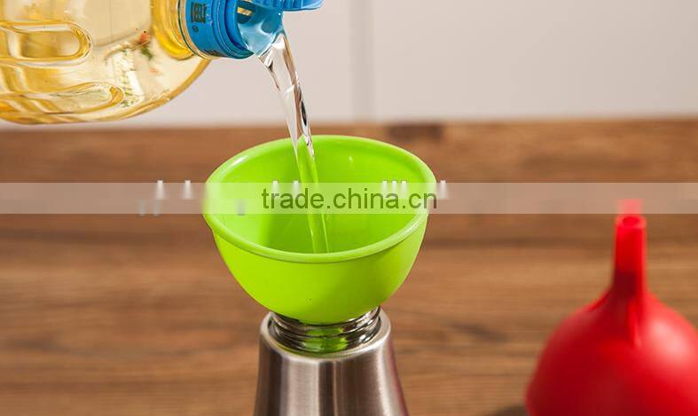 Hot sale colorful Silicone Funnel for Liquid Transfer Powder Transfer 100% Food Grade Silicone