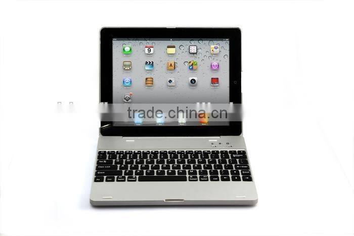 Power bank wireless Bluetooth keyboard case for iPad234 with 4000mah battery,rechargable folio calmshell Bluetooth keyboard