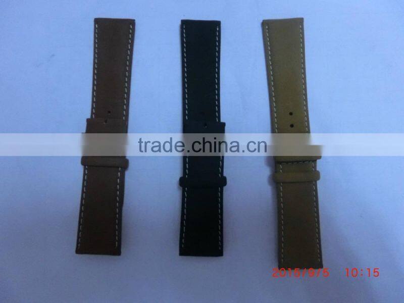 Durable Leather Deployment Watch Band Strap Buckle Bracelet Watch bands