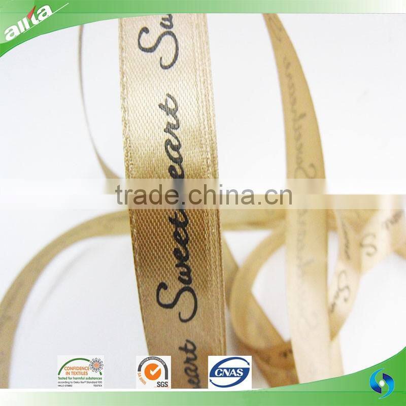 High Quality custom printed polyester satin ribbon