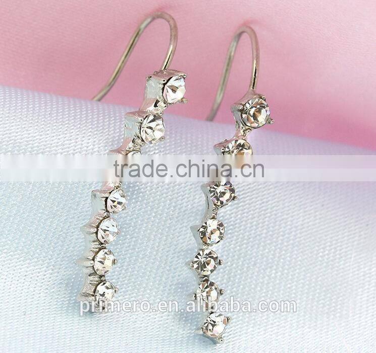 New Designer Fashion Jewelry 7 Cubic Zircon Stones Earrings