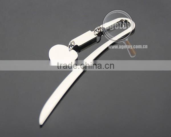 140MM Letter Knife I LOVE LONDON Souvenir Stationery Red Heart Shaped Promotional Custom Metal Bookmark
