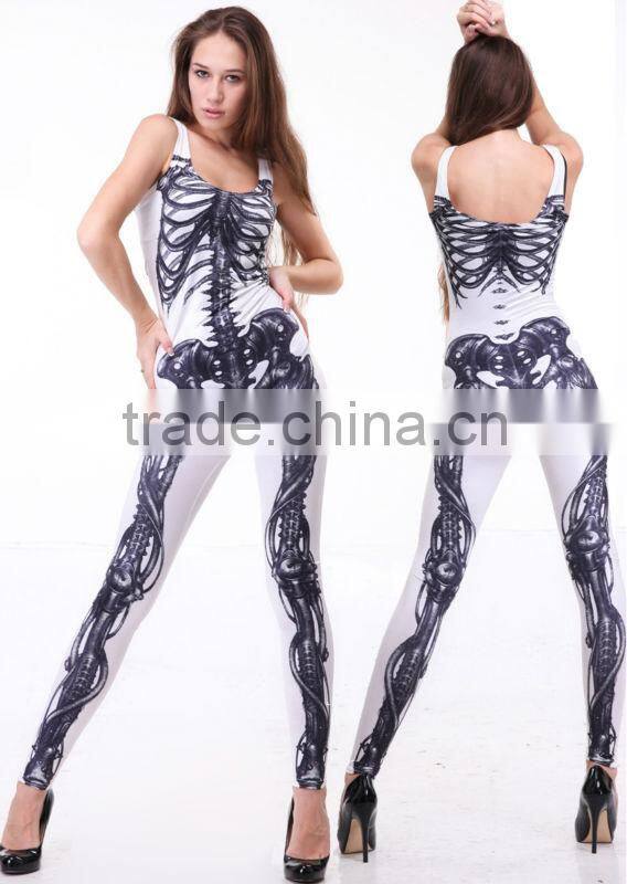 sexy skeleton jumpsuits clubwear