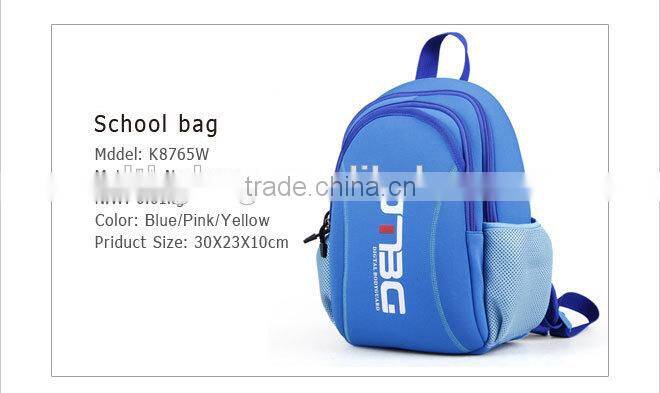 Custom made neoprene kindergarten school bag