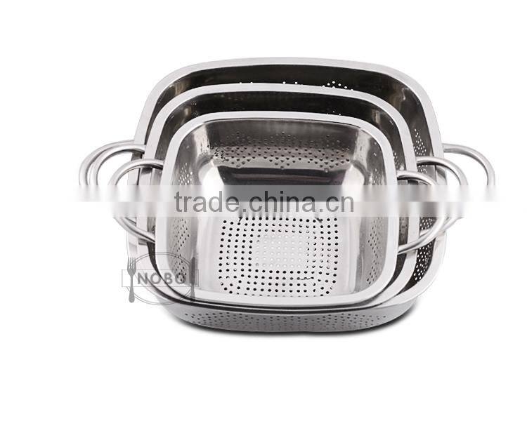 Chaozhou Nobo stainless steel colander with handle
