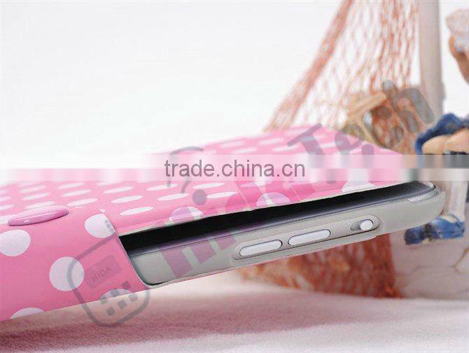 Color Dot Wallet Leather Case for iPad Mini with Buckle,For iPad Mini Dot Book Style Wallet Leather Case,With Card Slot & Buckle