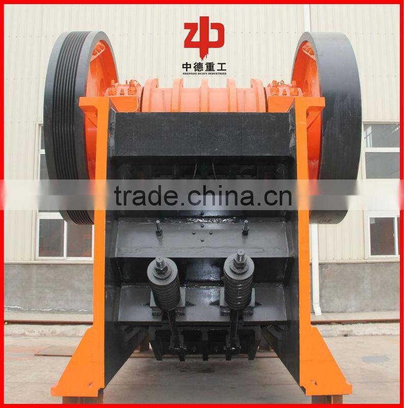 ZHONGDE leading PE series stone jaw crusher with CE for gold/Iron ore/stone crushing