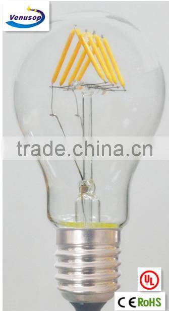 A19 led filament bulb half chrome mirrow silver painted decorations indoor