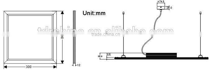300x300 26W led panel light