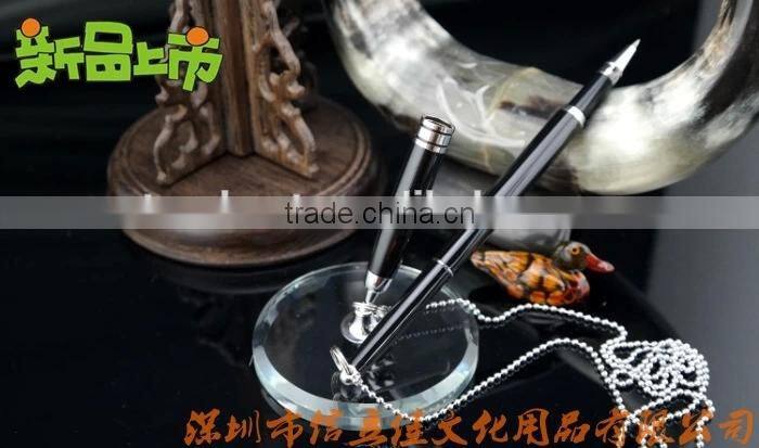 desk pen with chain, table ballpoint pen, stand pen for hotel