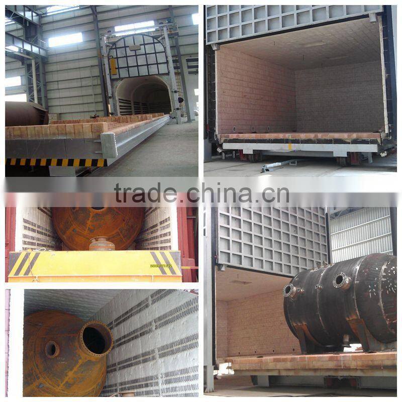 Car type industrial electric resistance heat treating furnace for large mechanical parts, tilting furnace