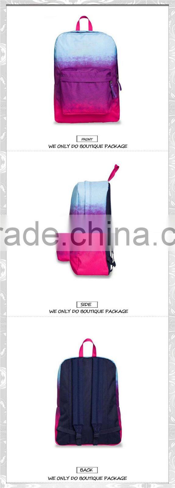 polyester cheap girls high school backpack 2014 new style