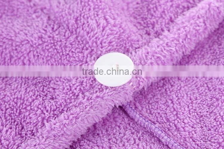Coral fleece towel shower cap,2015 Elastic model shower cap wholesale