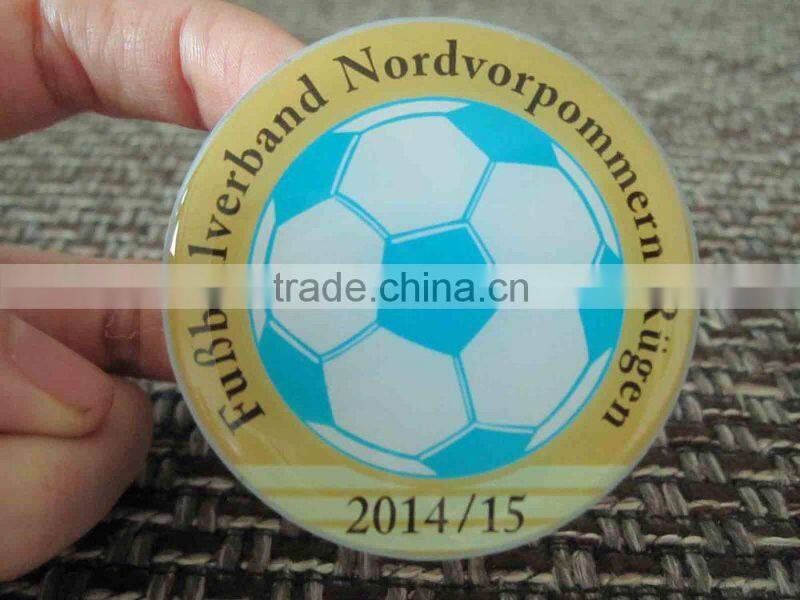 silver epoxy logo sticker with glue (M-EP306)