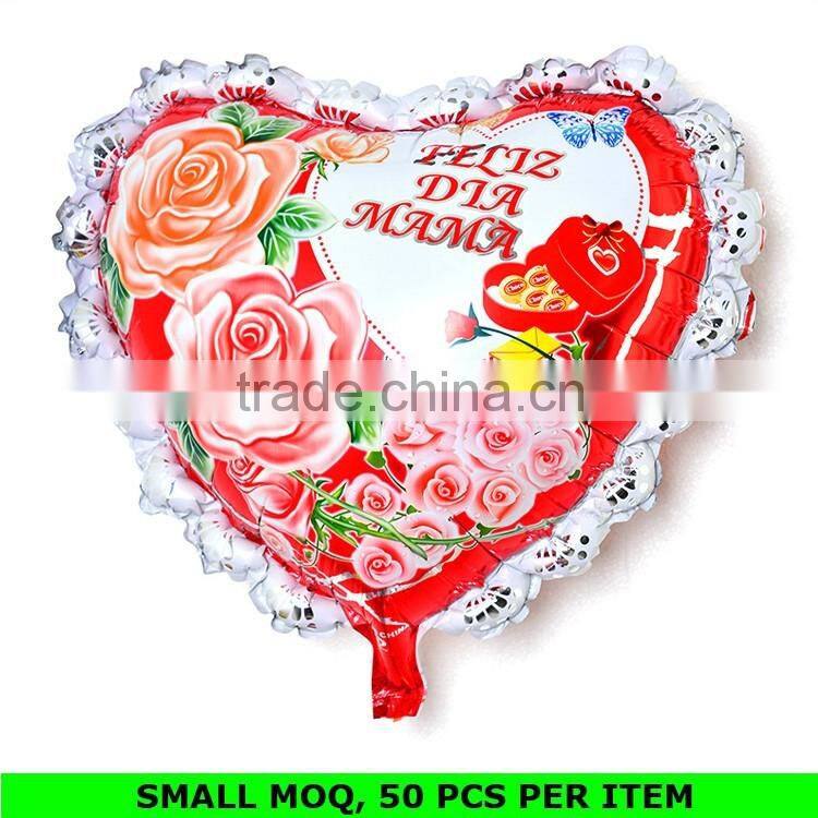 Wolesale Custom Made Heart Shape Printed Nylon Balloon