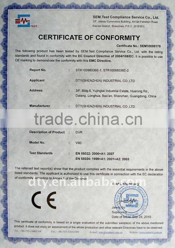 hd portable car dvr camcorder, V90