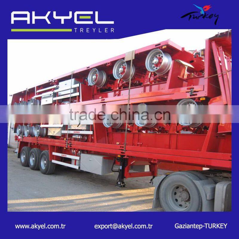 flatbed container transport semi trailer for sale