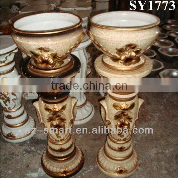 39 inch roman column decoration yard plant pot