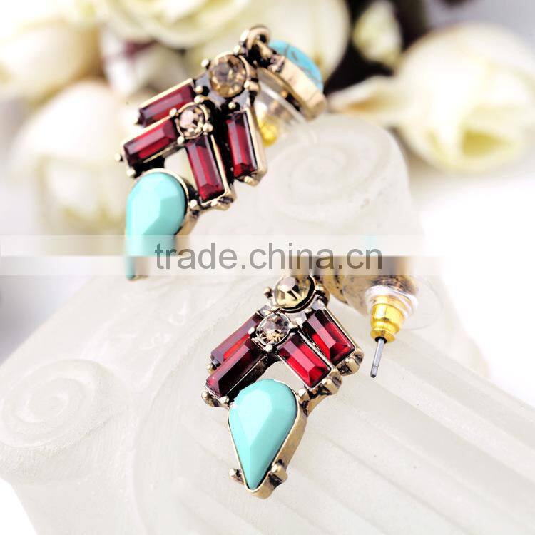 Natural Kallaite turquoise dangle earrings, designer earrings for cute girls