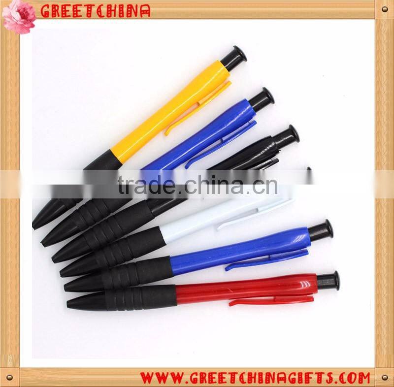 Custom Printed LOGO Clips Colorful Plastic Ballpoint Pen With Colorful Barrel