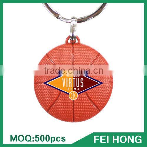 China Supplier advertising printed basketball souvenir oem key holder