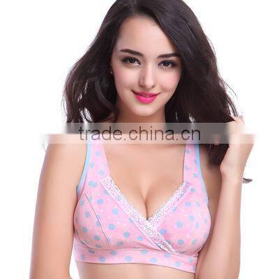 Women's 9 Color Cotton Maternity Bra Wireless Underwear Cotton Fabric