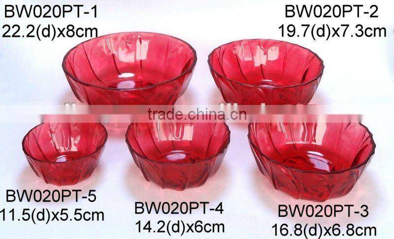 BW023PT painted glass bowl
