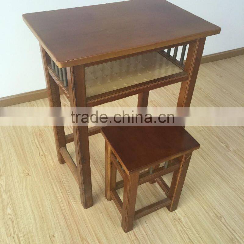 school furniture wood combo school desk and chair HXZY026 wood desk