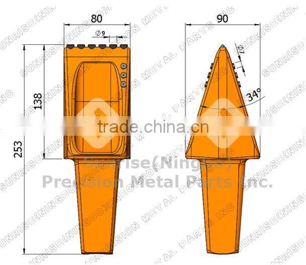 BFZ80B BFZ317 Foundation drilling tools drill rig bauer auger bucket flat teeth