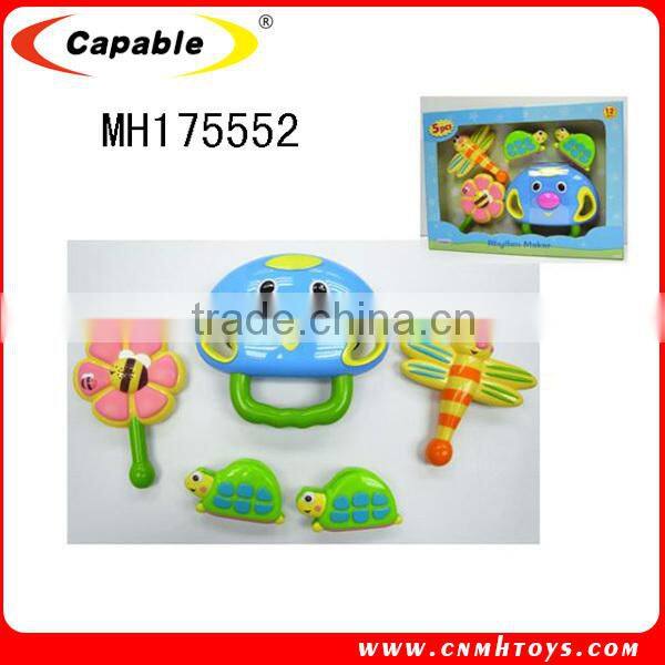 Funny educational baby toys with sound rotating insect toy