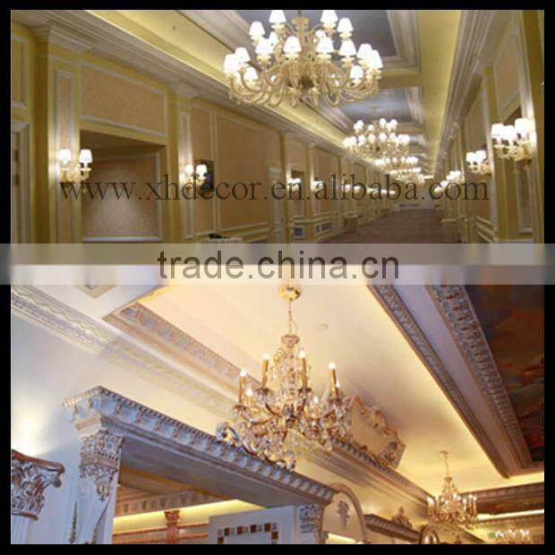 Outdoor use flat surface polyurethane cornice Mouldings villa architectural design