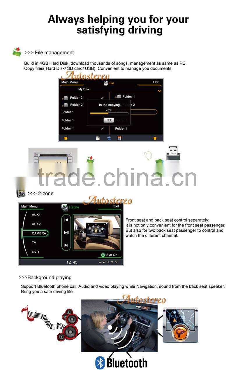 car multimedia entertainment player for Peugeot 207 car Radio GPS Satnav Navigation DVD