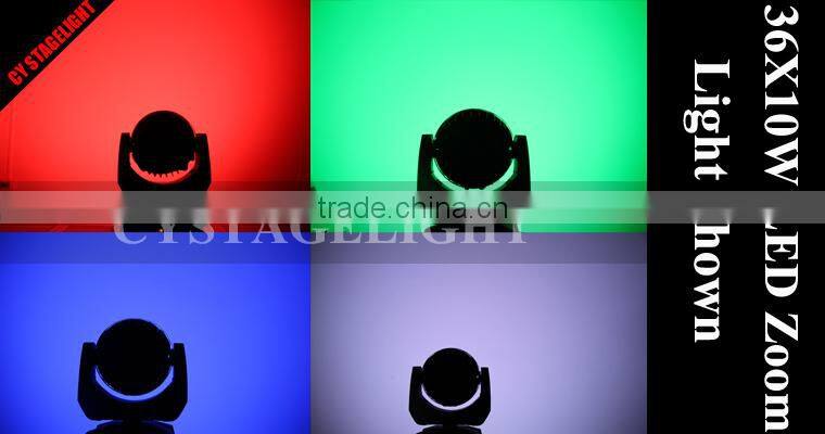 High Quality Top Design 36pcs 10watt Zoom Moving Head Led Light