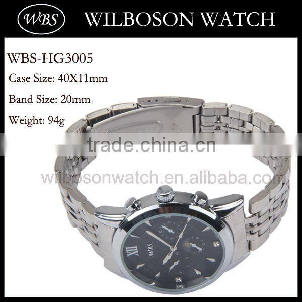 Japan movt quartz stainless steel back men watch