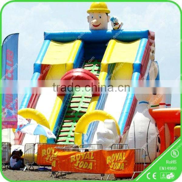 Water slide for family swimming pool