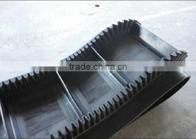 Export products polyester corrugated sidewall conveyor belt from alibaba shop