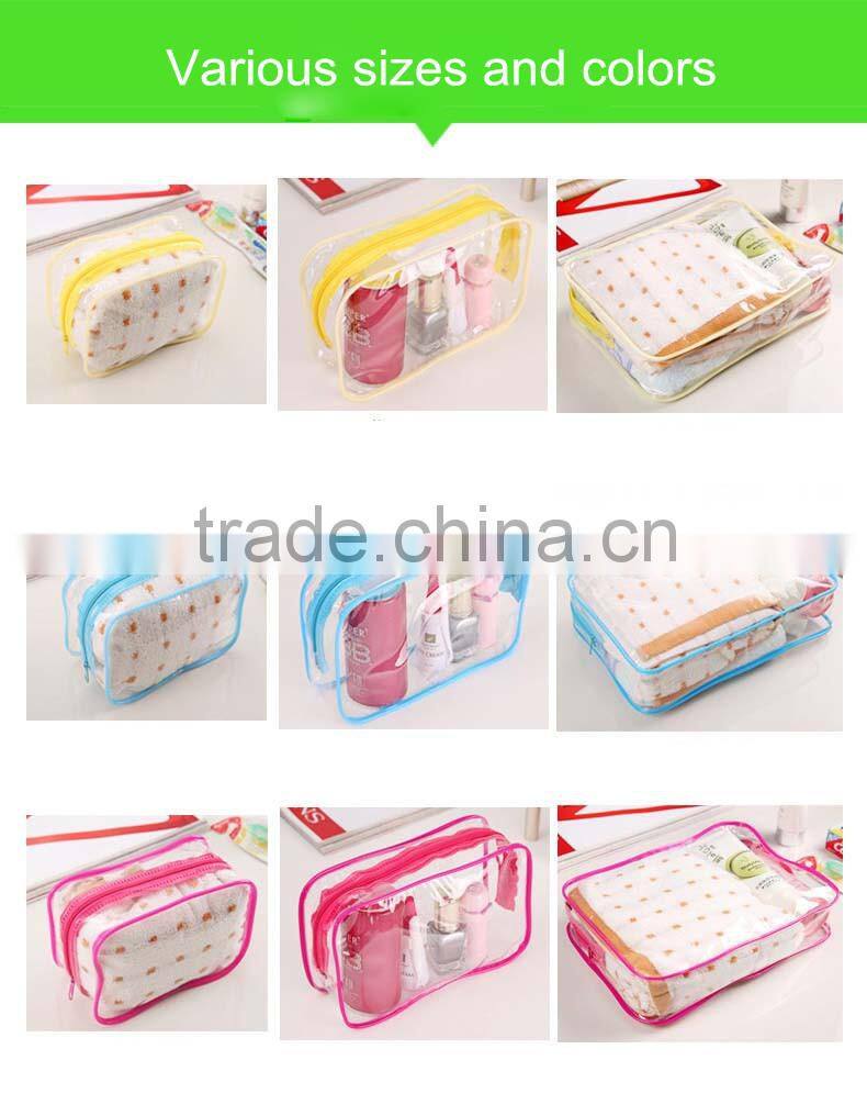 convenient slight plastic bags with smooth zipper for everything like the sationery, bathroom products, gift packaging, cosmetic