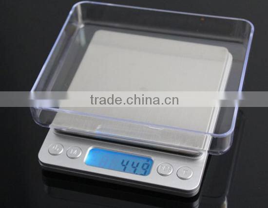 Blue backlight 0.01g Electronic jewelry pocket scale with tare function