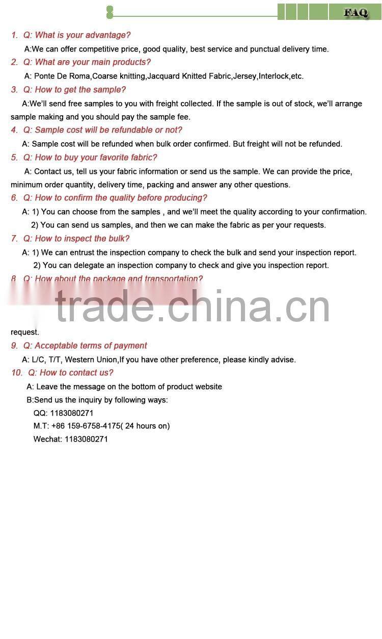 Shaoxing high quality interlock yarn dyed stretch 100 polyester knit fabric