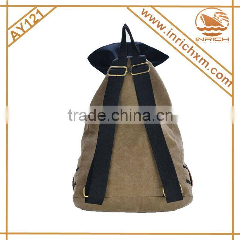 Korean Canvas Drawstring Bag For Travelling,Hanging Out