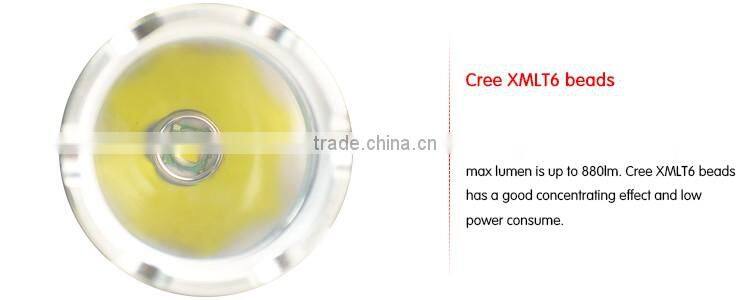 Nico Nature guangdong tri-proof XML T6 1000lm Waterproof Flash Torch light rechargeable with 6 Modes