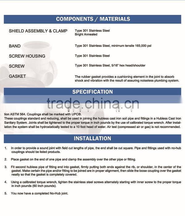 Cheap Price Hdpe Pipe Coupling with UPC Approval