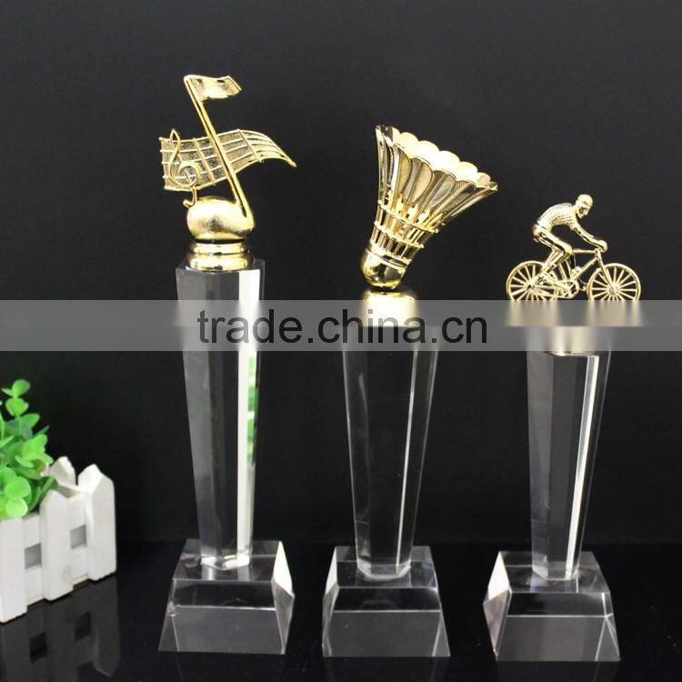 2016 cheap China New medal & crystal sports award trophy