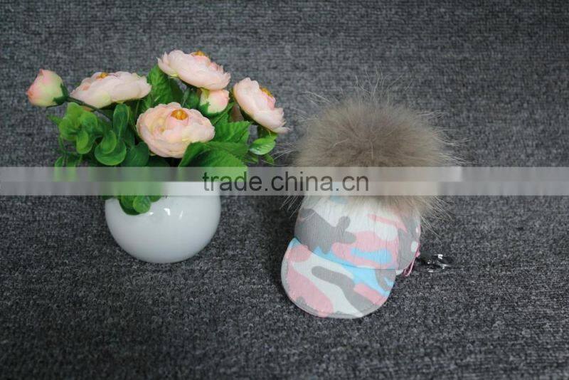 fur pom pom keyrings / cute handbag for girls / hot sale small fur purse