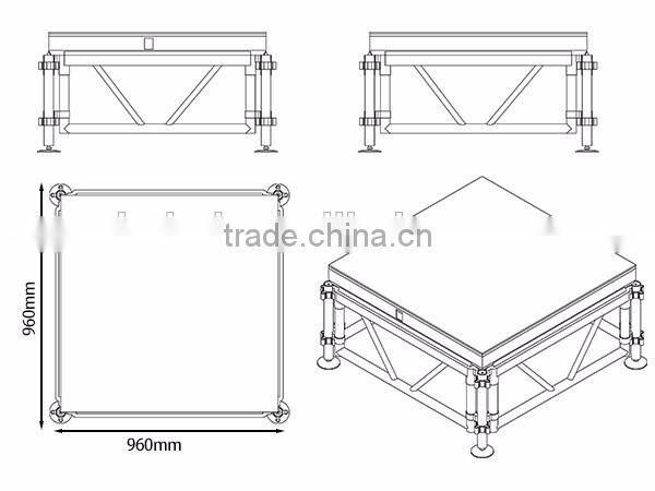 PH5 Indoor SMD Dance Floor LED Screen 960*960mm